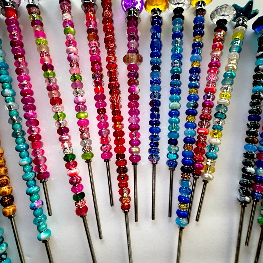 Colorful  Art Sticks/Fairy wands for house plants/plant stakes/garden art